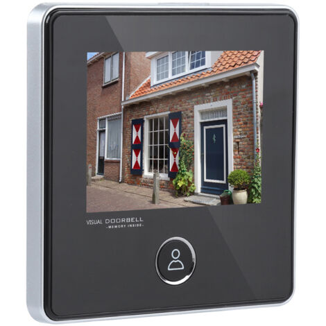 Judas de porte intelligent 0.3MP avec vision nocturne, caméra de sécurité et écran LCD pour maison