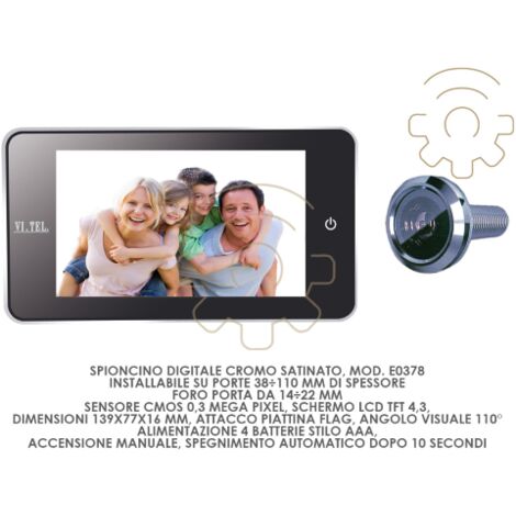 Judas numA rique mod E0378 chrome satinA  tft lcd 4.3 &quotconnexion plate cm 139x77x16 coin 110 4 piles AAA