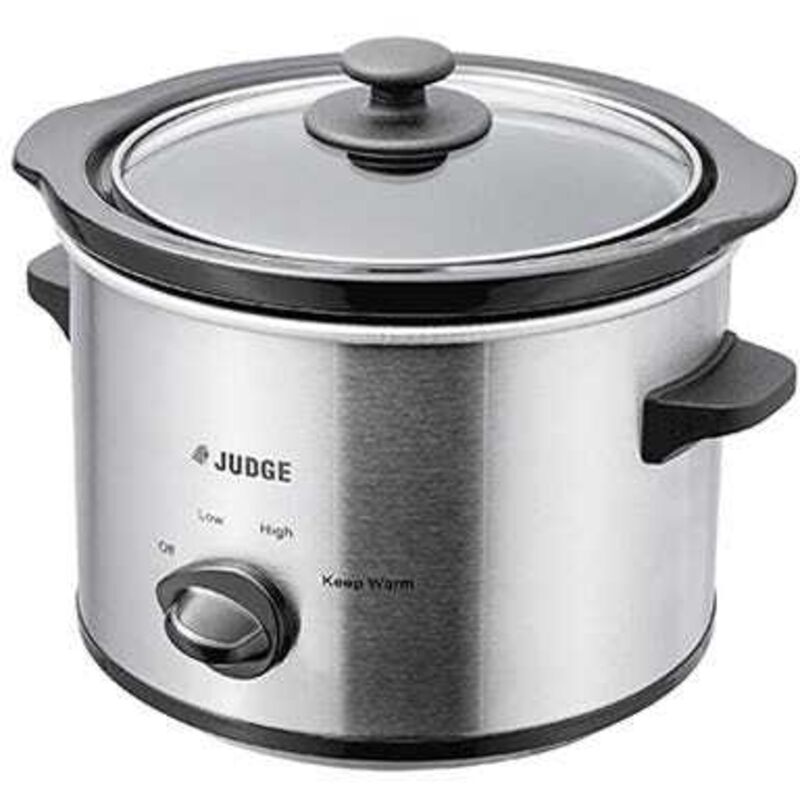 Judge Electricals, Slow Cooker, 1.5L, Silver