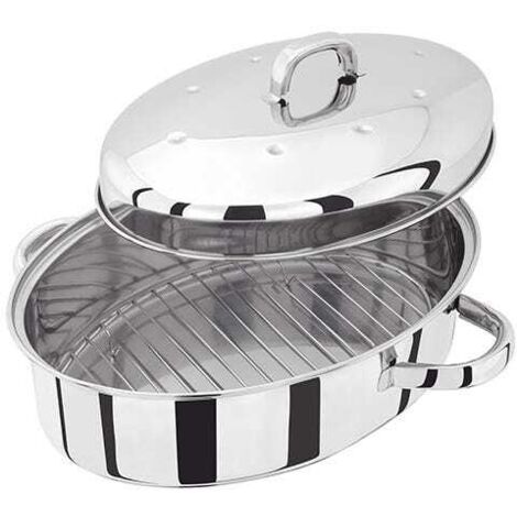 Judge Stainless Steel 32x 22x 15cm Self Basting Roaster