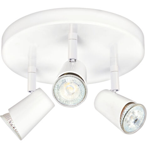 JUDY P3-Plafonnier 3 spots GU10 blanc a/lpes LED 3,6W 3000K 400lm dimm. incl ARIC 4151
