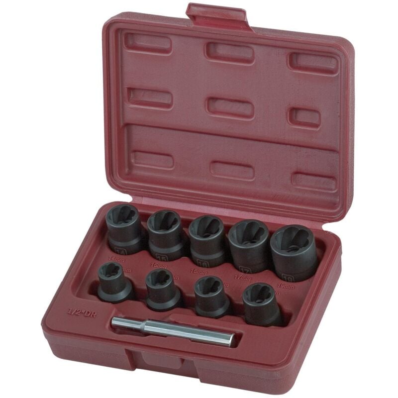 Juego 10 extractores tuercas-tornillo 10-19mm