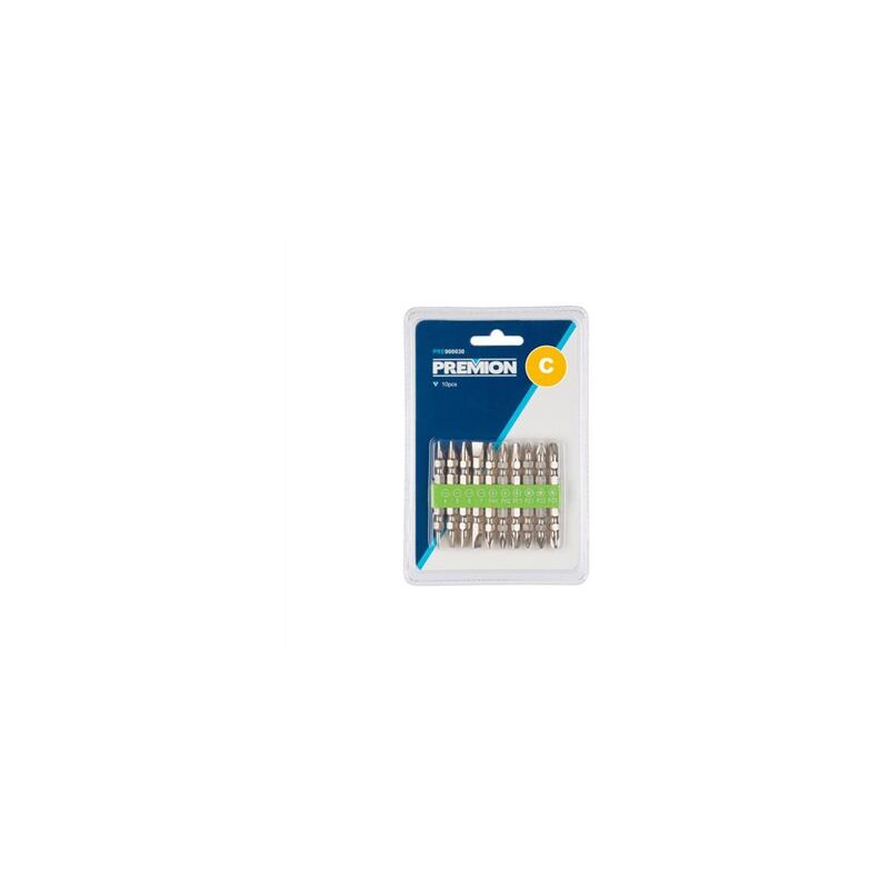 Image of Set mit 10 doppelköpfigen Schraubendreherbits ph-pz-pl pre900030 premion