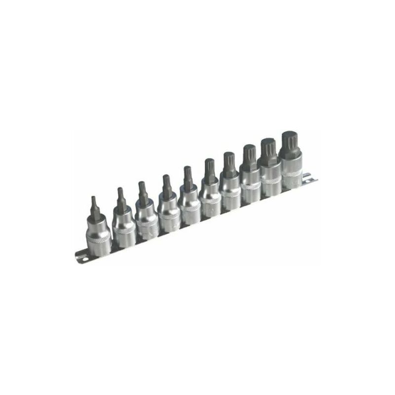 

juego 10 vasos puntas xzn (12 puntas) m4 a m18 para carraca 1/2'