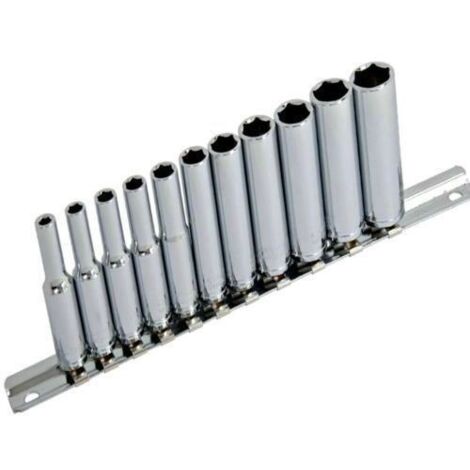 JUEGO 11 VASOS LARGOS PARA CARRACA 1-4" 4 A 13 MM -- 9186