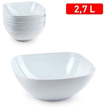 Juego 12 Piezas 2.7 L Blanco Opal Plato Cuadrado Vajilla 1218901 -