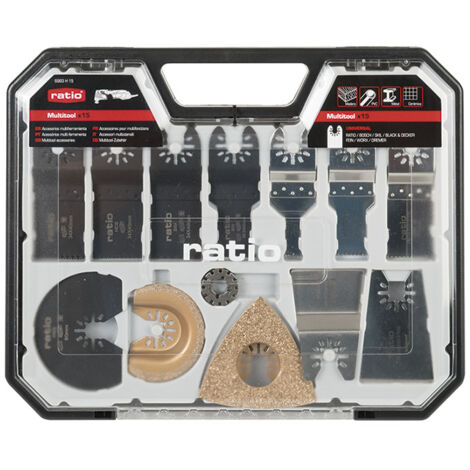 Juego 15 piezas accesorios multiherramientas Ratio -