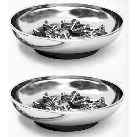 JUEGO 2 BANDEJA IMANTADA MAGNETICA REDONDA 150MM PARA TORNILLOS,