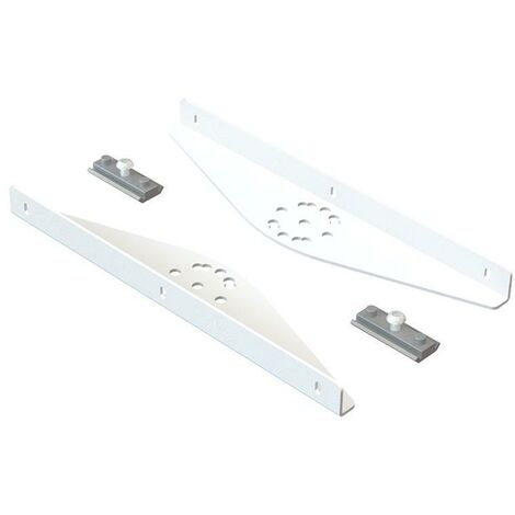 juego 2 soportes para estante regulable. acabado blanco largo 258