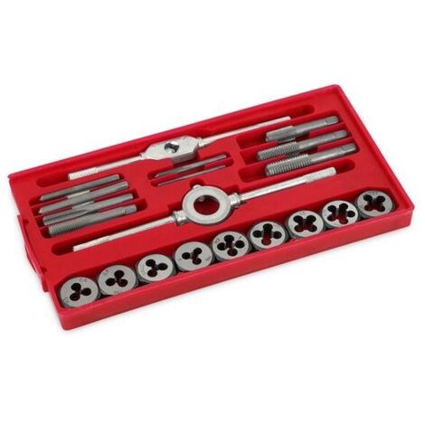 Juego 20pcs machos y terrajas roscar m3-m12 krt001120