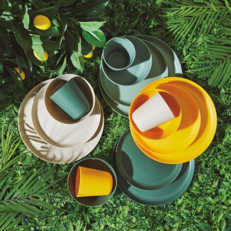 Juego 24 platos de plástico Serie Soleil 25 cm -
