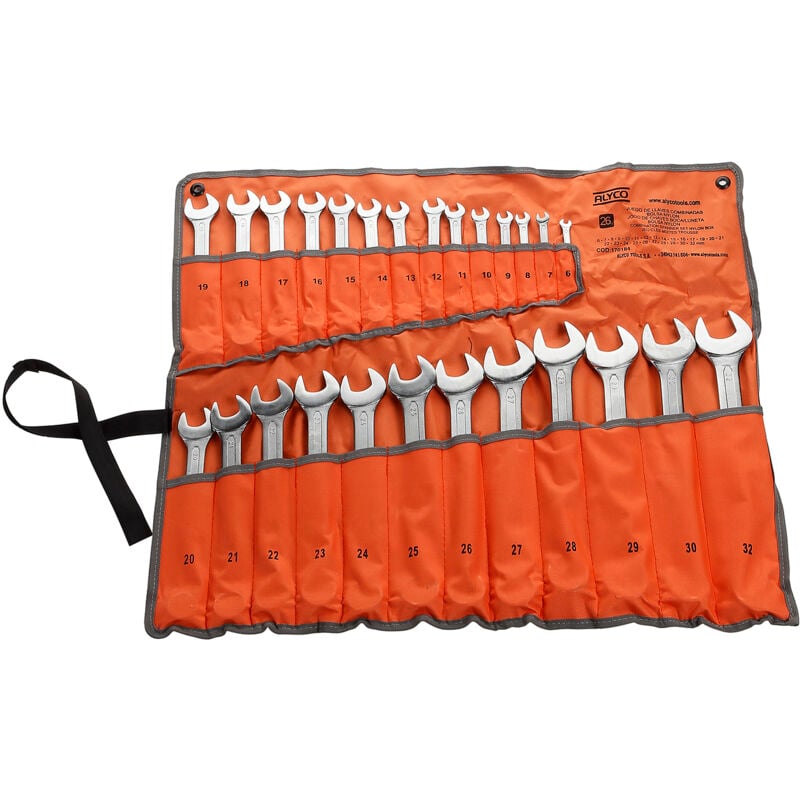 Juego 26 llav.combinadas 6-32 Alyco orange Alyco