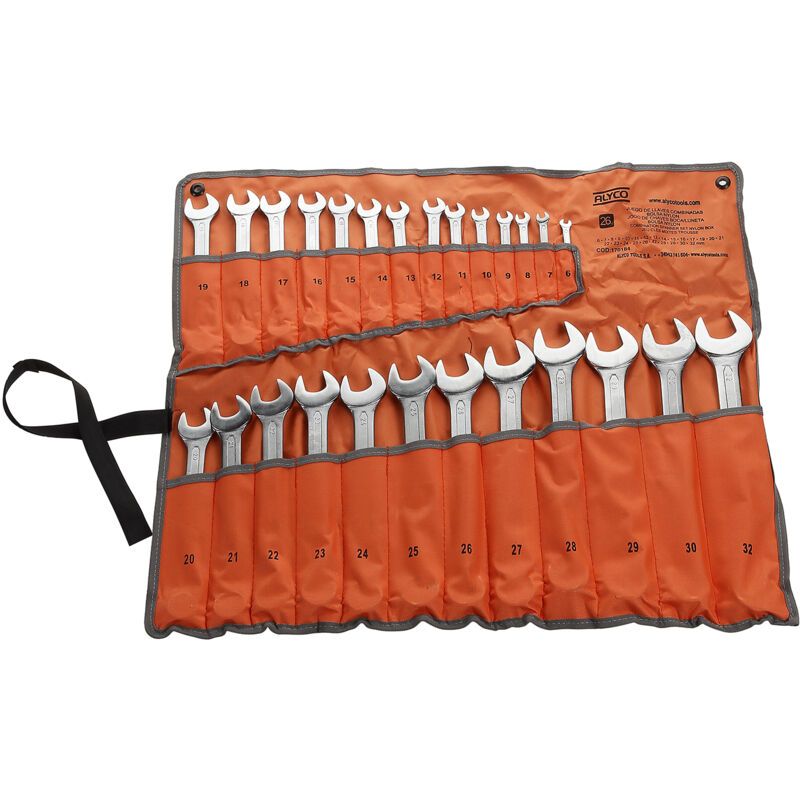 Juego 26 llav.combinadas 6-32 Alyco orange Alyco