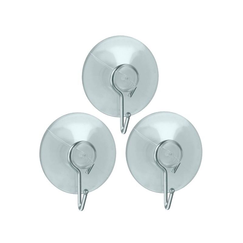 

Metaltex Juego 3 Ganchos Con Ventosa C/Carton, Estandar