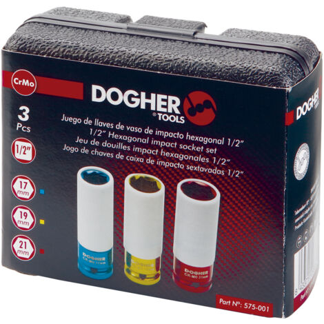 JUEGO 3 VASOS 1/2 LLANTAS DE ALUMINIO - DOGHER