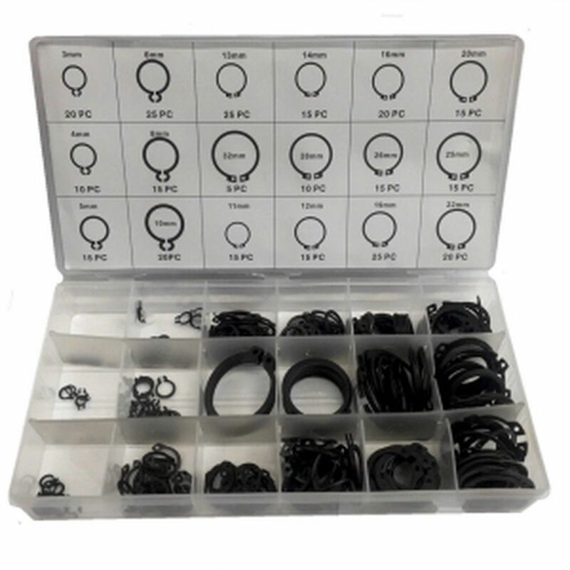

Juego 300 clips Seeger Circlips Pack de Arandelas o Anillos de Retención