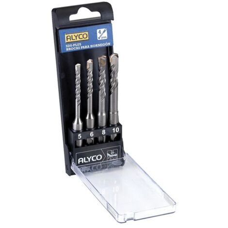 JUEGO 4 BROCAS SDS-PLUS HORMIG. C/PLAST.