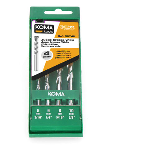Juego 4 brocas widia standard koma tools