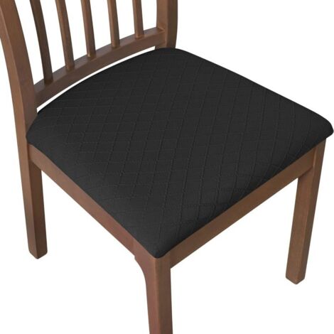 Juego 4 fundas elásticas jacquard lavables para sillas comedor – Protección antideslizante