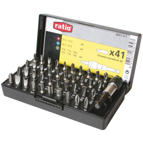 Juego 41 puntas atornillado Ratio -