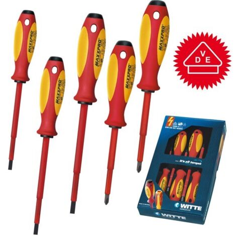 Juego 5 destornilladores Maxpro Witte 653741