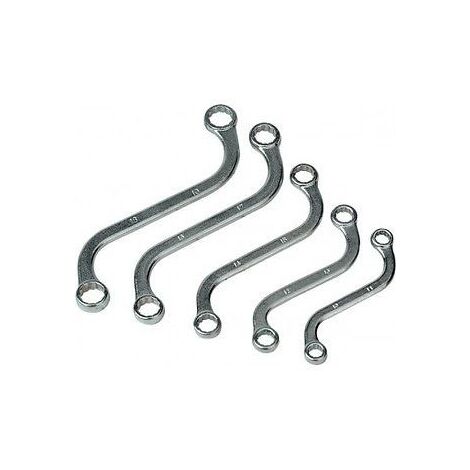 Juego 5 llaves en "S" CHROME PLATED