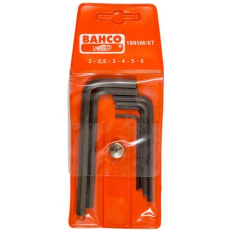 JUEGO 6 LLAVES ACODADAS HEXAGONALES - BAHCO