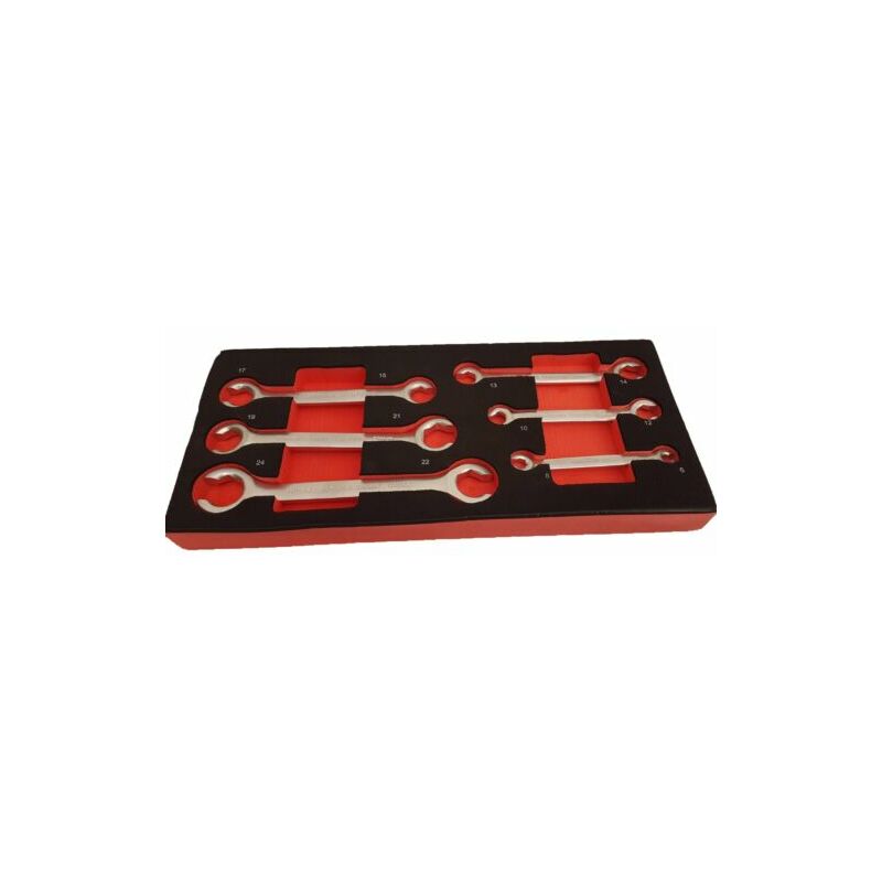 

JUEGO 6 LLAVES RACORES TUBOS DE FRENO EN MODULO EVA 30x170x385 MM - 5190