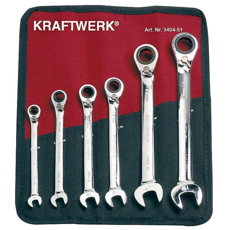 Juego 6 llaves rev. clickraft 8-19 mm