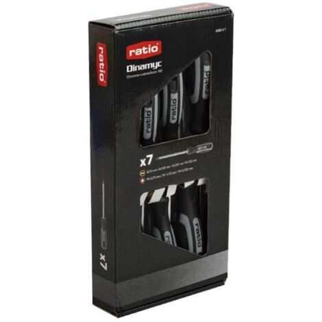 Juego 7 destornilladores Ratio serie Dinamyc Pro -