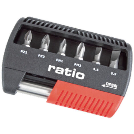 Juego 7 puntas atornillar Ratio -