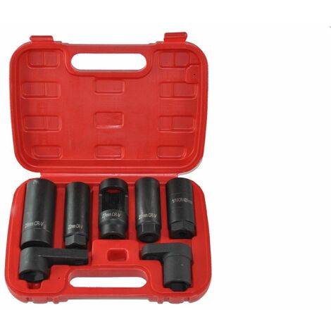 Juego 7 Vasos Sonda Lambda 22mm Llave Sensor de Oxígeno Coche Llave Sensor Lambda