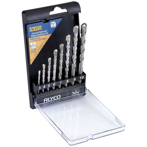 JUEGO 8 BROCAS M/CILIND HORMIG. C/PLAST.