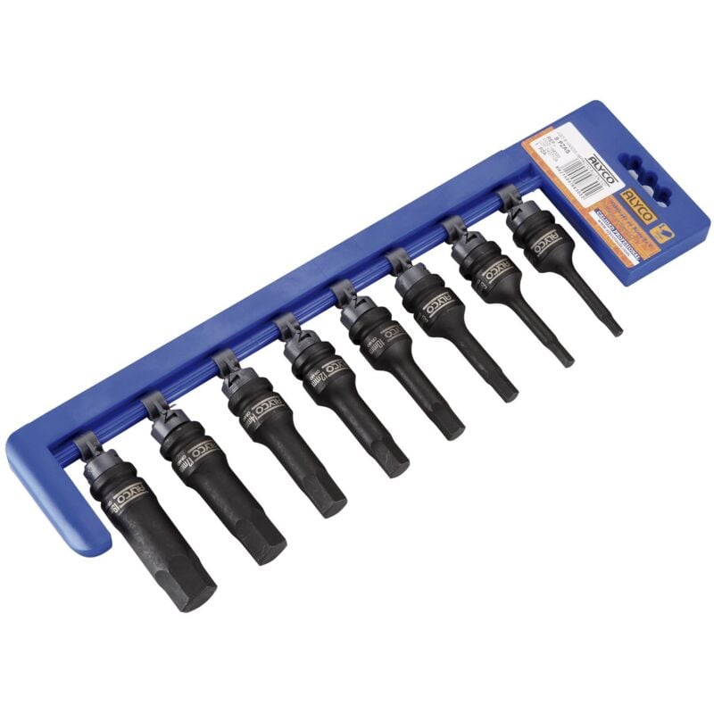 Juego 8 Vaso s 1/2 de impacto p/hexagonal Alyco