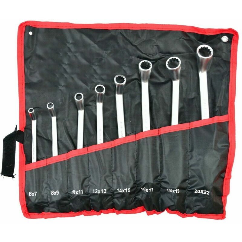 

Juego 8 llaves estrella acodadas 6×7 a 20×22 mm cr-v