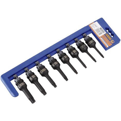 Juego 8 Vaso s 1/2 de impacto p/torx ALYCO