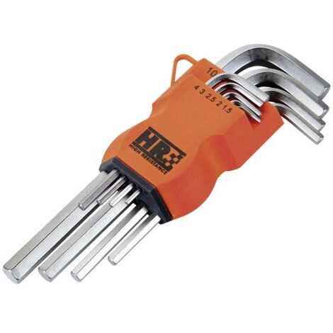 JUEGO 9 LLAVES ALLEN ALYCO ORANGE SOPORTE PLÁSTICO