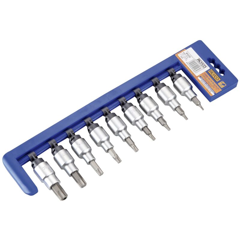 Juego Vaso s 1/2 9 piezas punta torx inv Alyco