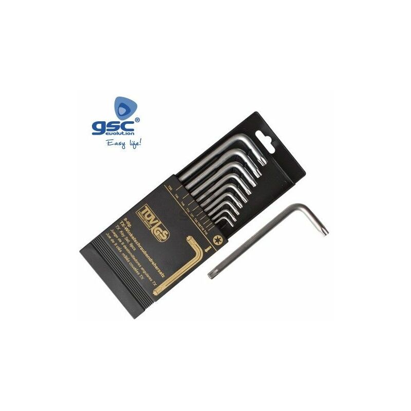 

Juego 9 Llaves Torx, de T10 a T50 003300107 - GSC