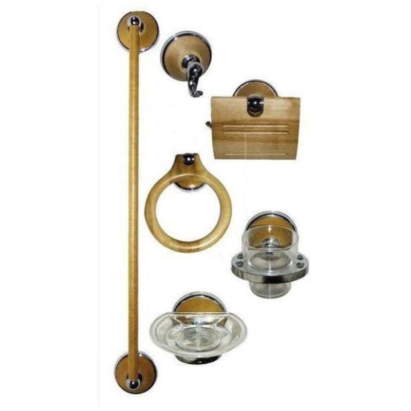 Juego accesorios baño abedul 6 piezas - BM173098-14