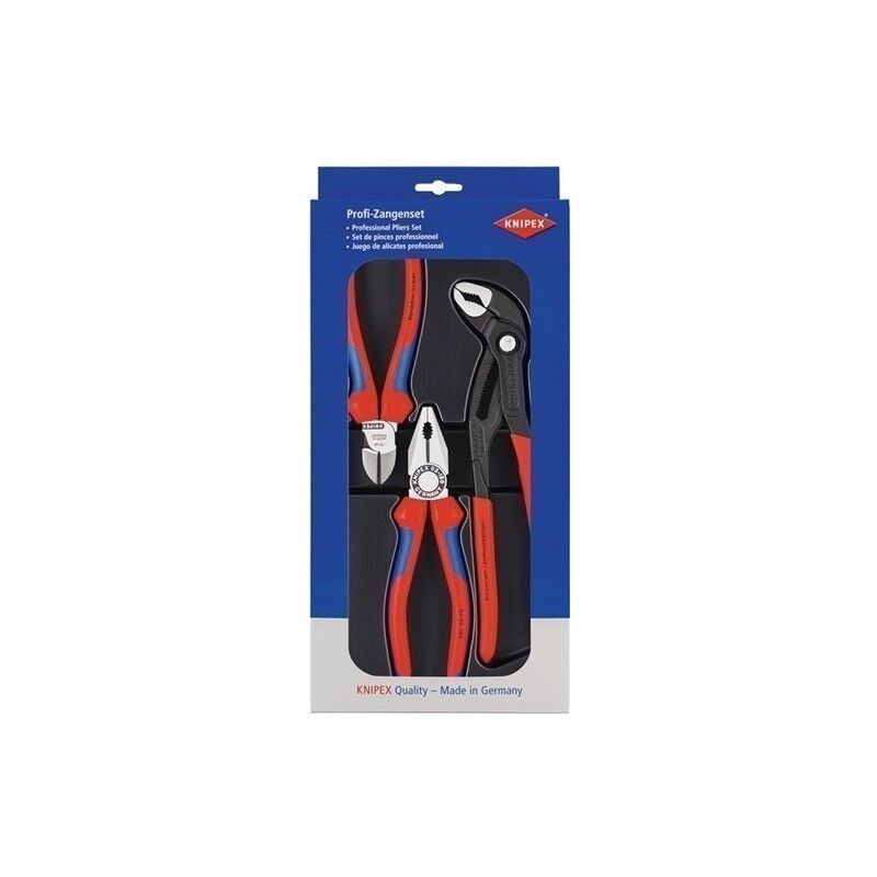 

Knipex - Alicate Jgo 3pz (160mm Diagonal+180 Universal+cobra 250mm)