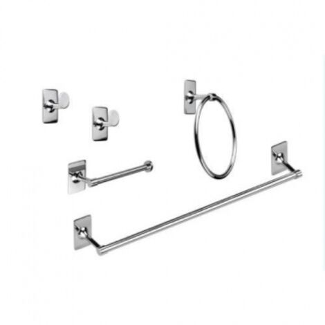 Juego Ba�o 5pzas. Adhesivo Inox  B-label 66772