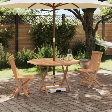 Juego Bistro de Jardín 3 pcs Marrón Madera de teca maciza