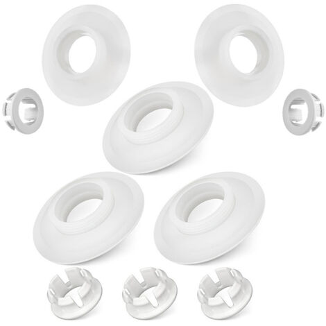 Juego blanco de 5 piezas, compatible con la junta de silicona para la válvula de desagüe y el asiento del inodoro IdealStandard SV01967.