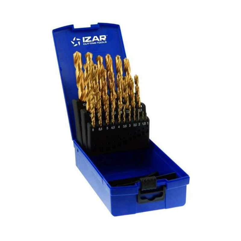 

Izar - JUEGO 25 BROCAS DIN338 - 1456 - 1-13X0.50 HSS+TIN