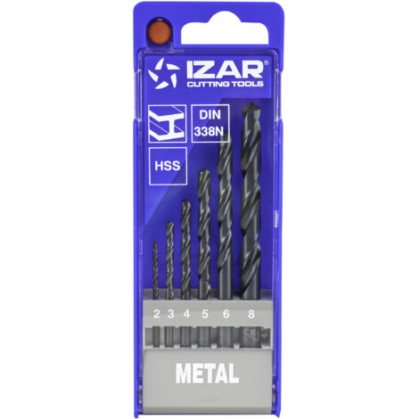 Juego Brocas DIN338 6-Uds. - 1462 - 2-3-4-5-6-8 HSS (1010) IZAR
