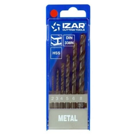 JUEGO BROCAS DIN338 6-UDS.-1462-2-3-4-5-6-8 HSSE MULTI-INOX (1021) - IZAR