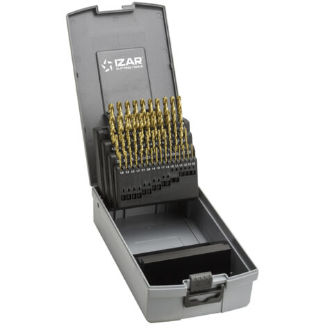 Juego Brocas DIN338N 50-Uds. - 1405 - 1-5,9X0,10 HSS+TIN (1010) - TIN IZAR