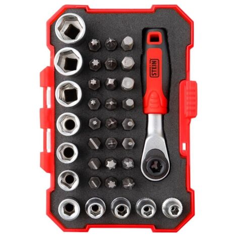 Juego carraca mini STEIN CR-V 38 piezas