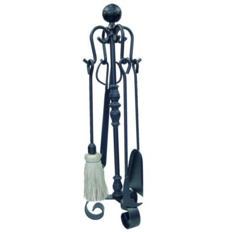 Juego chimenea cal. bola forja 70cm 4pz el zorro 4 pz